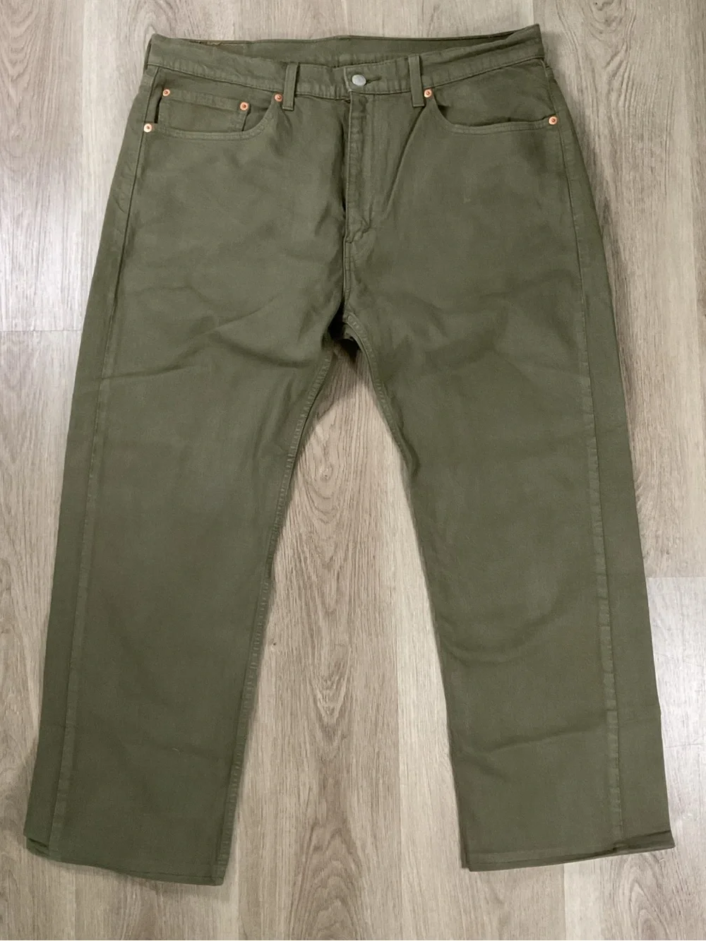 Levi's 505 Olive Green Utility Pants (Tailored) 36x34
